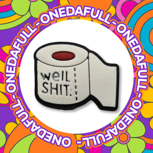 SUPER CUTE Naughty Toilet Roll - Well Poo Charm To Fit Crocs/Clogs - 3D Funny