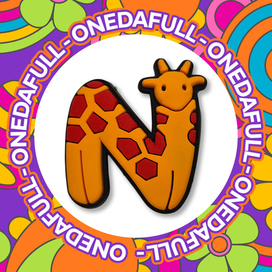 Super Cute Animal Letter N - Alphabet Charm To Fit Crocs/Clogs - Funny - Letters