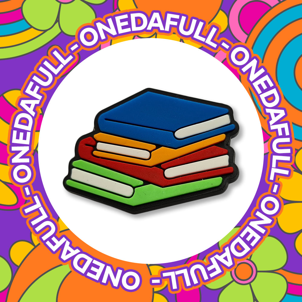 Cute Pile Of Coloured Books Reading Clog Charms To Fit Crocs