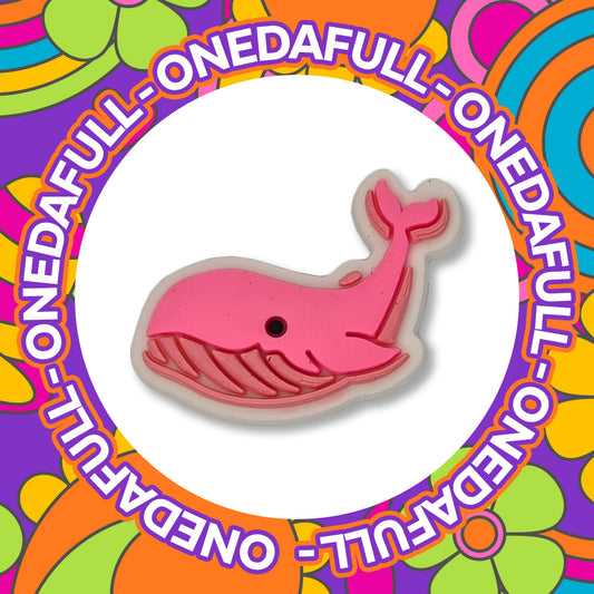 Pink Baby Whale Croc Charm