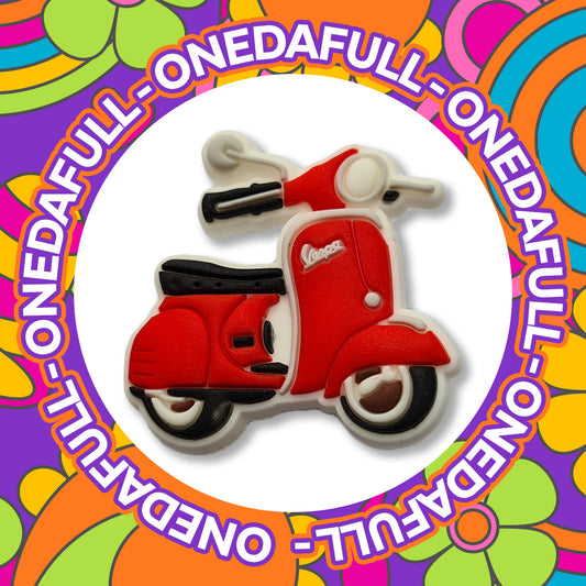 MOPED - Mods - Lambretta VESPA Scooter Charm To Fit Crocs/Clogs - PVC - 3D