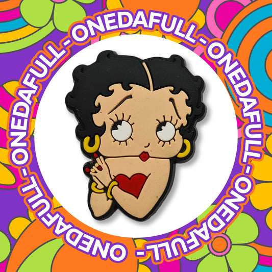 Super Cute Pretty Betty Boop Holding Her Hands Together Charm To Fit Crocs/Clogs - Cartoon