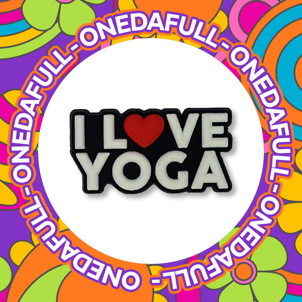 Super Cute I Love Yoga Croc Charm - Fitness Sport
