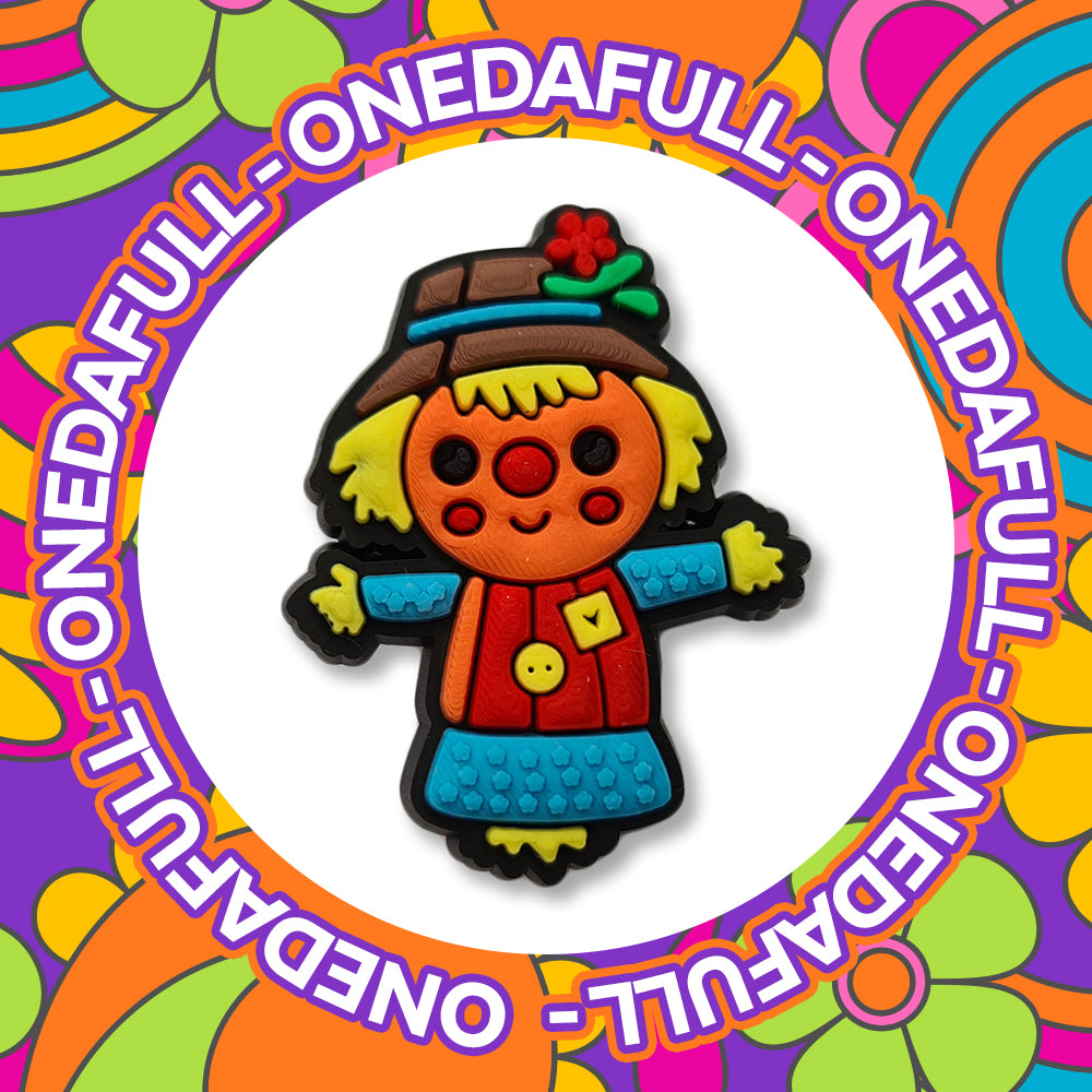 Super Cute Scarecrow With Hat Farm Field Charm To Fit Crocs/Clogs - Country