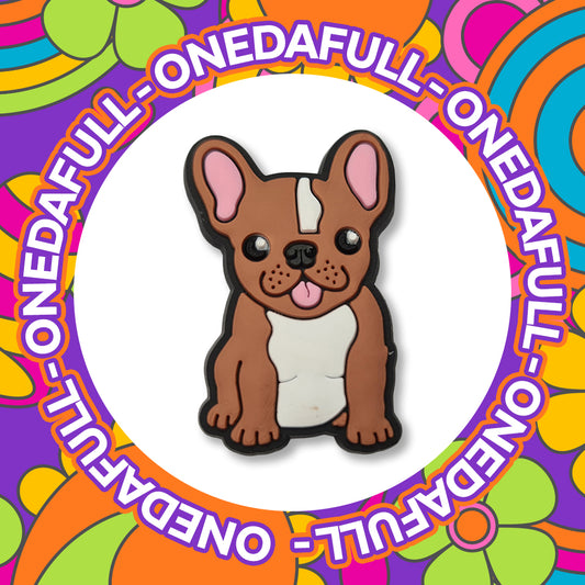 Super Cute Baby Brown French Bulldog Puppy Charm To Fit Crocs/Clogs - Animal Dog