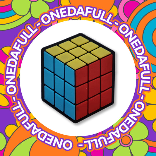 Retro Rubik's Cube Puzzle Charm To Fit Crocs