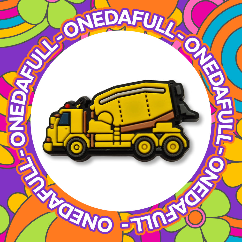 Super Cute Cement Mixer Lorry - Charm To Fit Crocs/Clogs - Construction Build