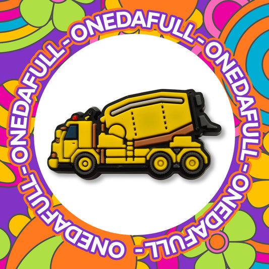 Super Cute Cement Mixer Lorry - Charm To Fit Crocs/Clogs - Construction Build