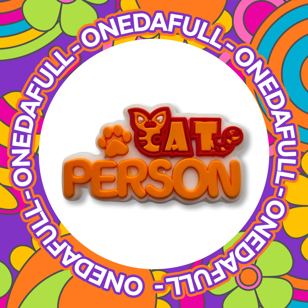 SUPER CUTE Cat Person Badge Charm To Fit Crocs/Clogs - 3D - Animal - Pretty