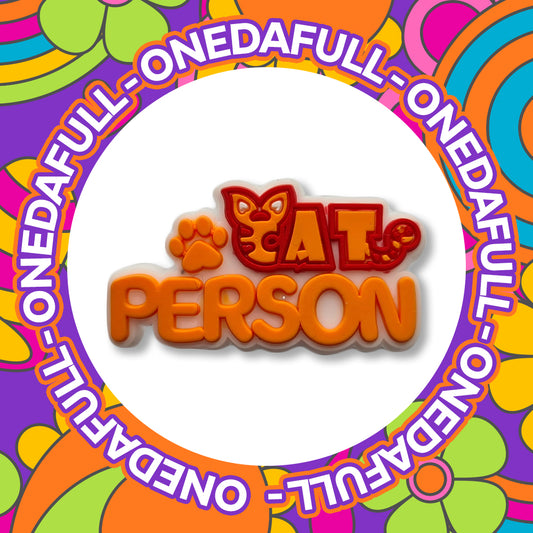 SUPER CUTE Cat Person Badge Charm To Fit Crocs/Clogs - 3D - Animal - Pretty