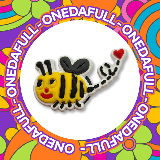 SUPER CUTE Love Heart Bumble Bee Charm To Fit Crocs/Clogs - PRETTY - Animal