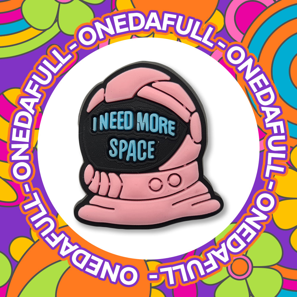 Pink Astronaut Croc Charm: I Need More Space