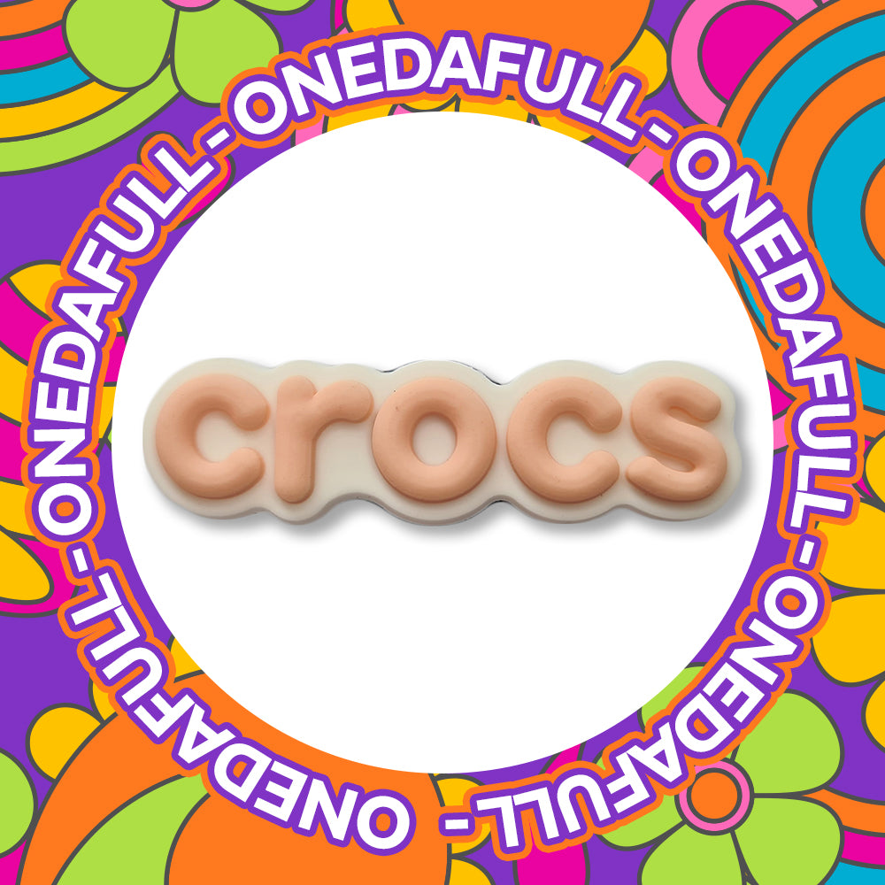 Super Cute Salmon / Nude Crocs Logo Badge Charm To Fit Crocs/Clogs - Clogs