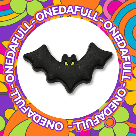 Super Cute Black Flying Bat Vampire Charm To Fit Crocs/Clogs - Horror - Spooky