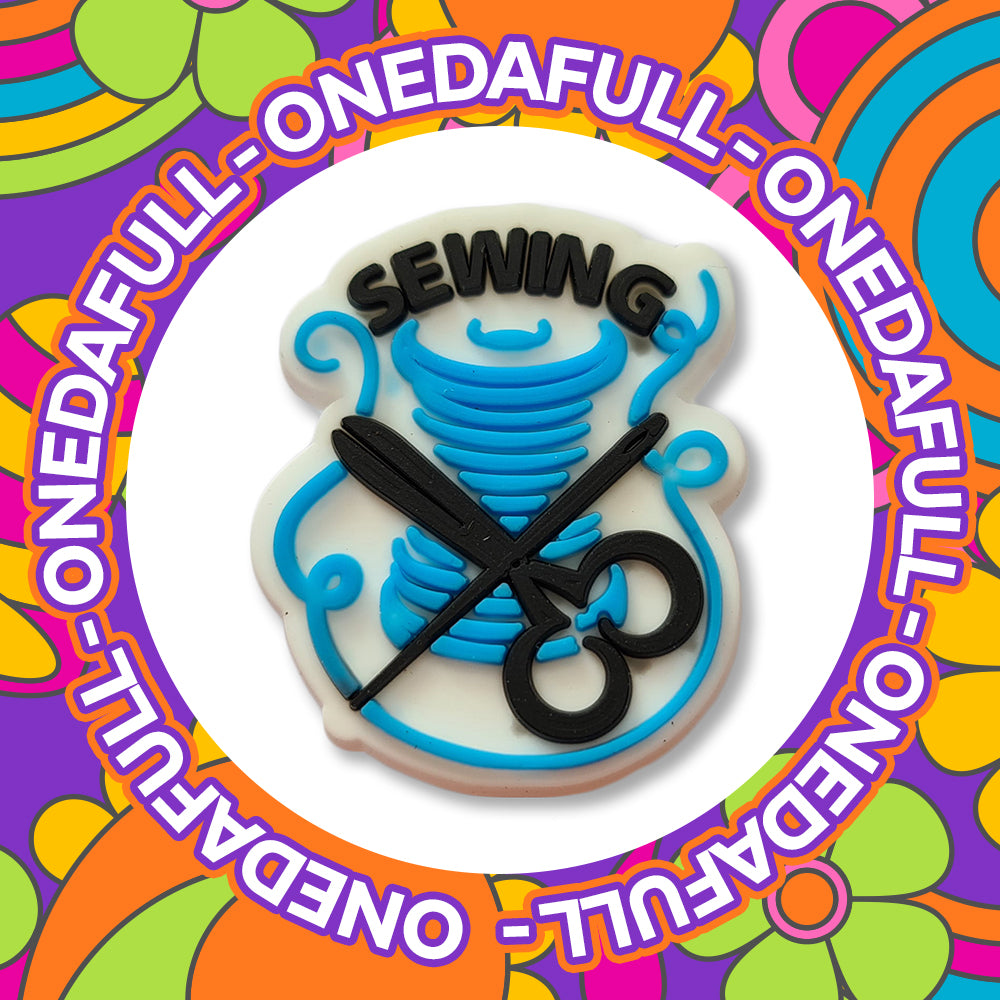 Super Cute Sewing Badge Knitting Embroidery Charm To Fit Crocs/Clogs