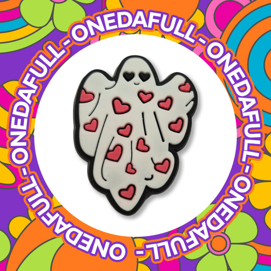 Super Cute Halloween Spooky Love Heart Sheet Ghost Charm To Fit Crocs/Clogs